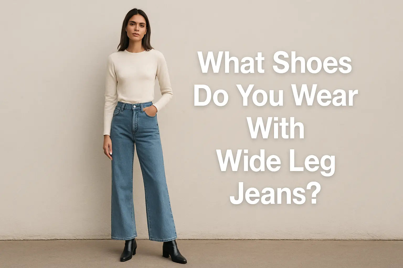 what shoes do you wear with wide leg jeans