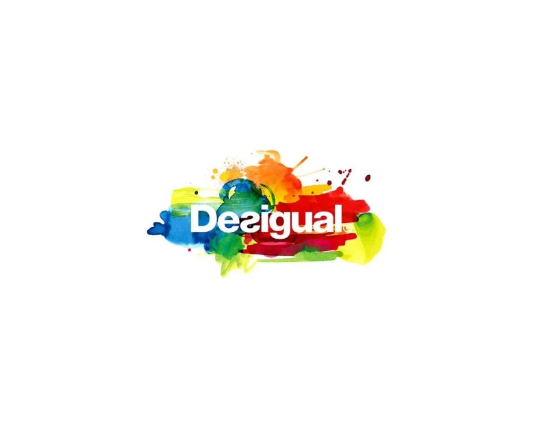 Desigual logo for unique fashion in colorful urban style