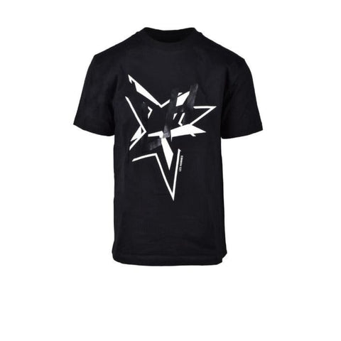Les Hommes urban black t-shirt with white logo
