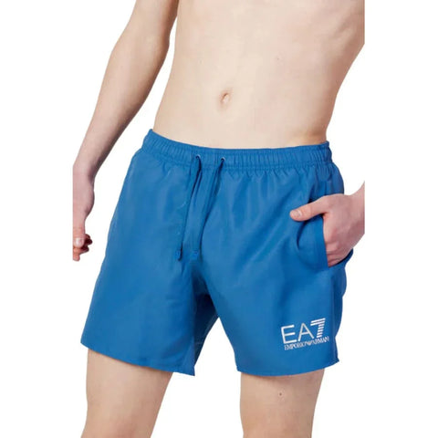 Man in blue EAA swimsuit from Men’s Swimwear collection