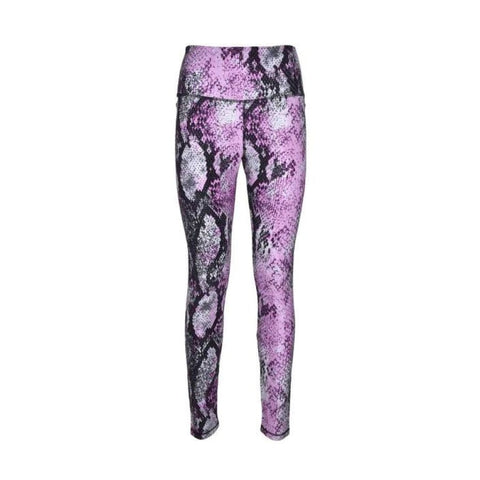 MSGM active wear leggings with purple and black pattern