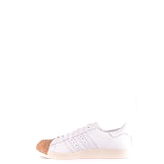 Adidas men leather white sporty slip on sneaker with cork toe cap and beige rubber sole model 35571