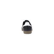 Adidas men black and white leather sneakers with gum rubber sole for spring summer shoes