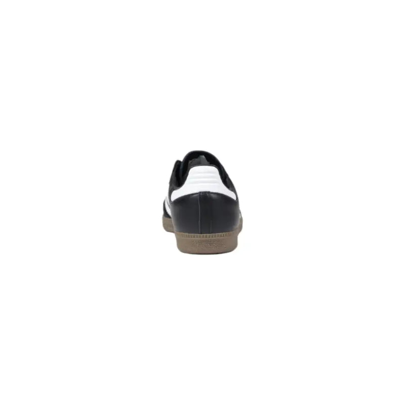Adidas men black and white leather sneakers with gum rubber sole for spring summer shoes