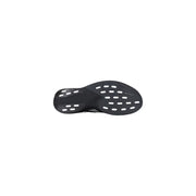 Adidas men sneakers black synthetic fabric with black rubber sole featuring white oval cutouts and continental logo on heel back side