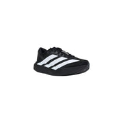 Adidas men sneakers black synthetic fabric with three white stripes side design model jp7149 running shoe