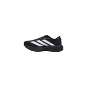 Adidas men sneakers black synthetic fabric running shoe with three white stripes on the side model JP7149