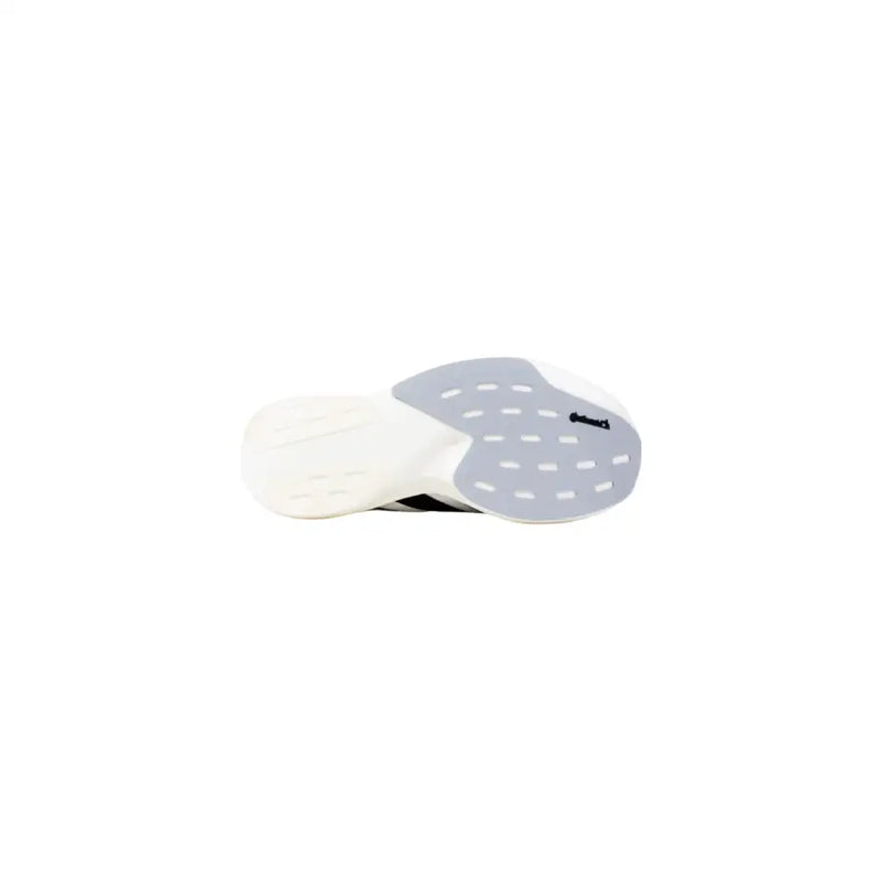 White and gray rubber sole with perforated design and adidas logo on adidas men sneakers white synthetic sporty slip on jh6206