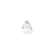 Adidas men sneakers white synthetic slip on with black stripes and textured rubber sole for sporty use