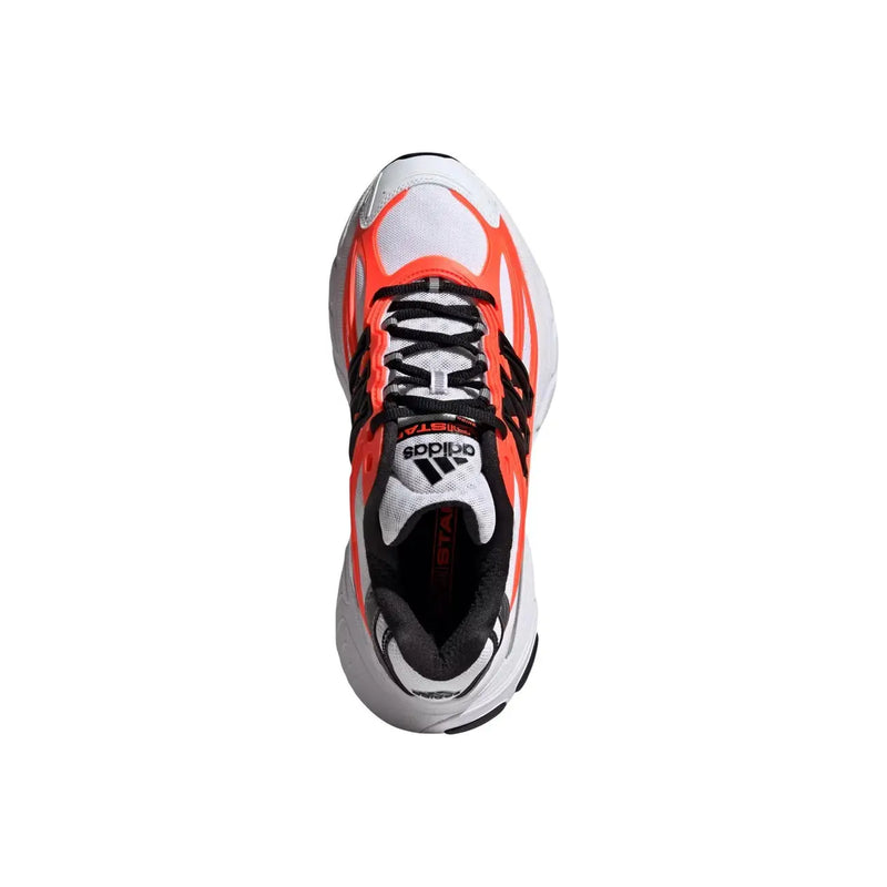 Vibrant orange and white adidas originals men sneakers synthetic adistar XLG 2.0 with black laces and accents