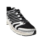 Adidas Originals men control 5 sneakers black synthetic with black and silver mesh upper metallic stripes and white midsole