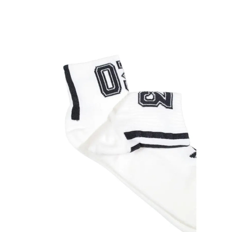 Chaussettes de sport blanches à la cheville avec inscription et rayures noires de style universitaire de Adidas Collection de sous-vêtements pour hommes Originals