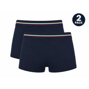 Boxer homme bleu marine Aeronautica Militare en coton avec ceinture tricolore verte, blanche et rouge