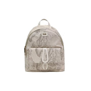 Alviero Martini Prima Classe beige marble print rucksack with pockets