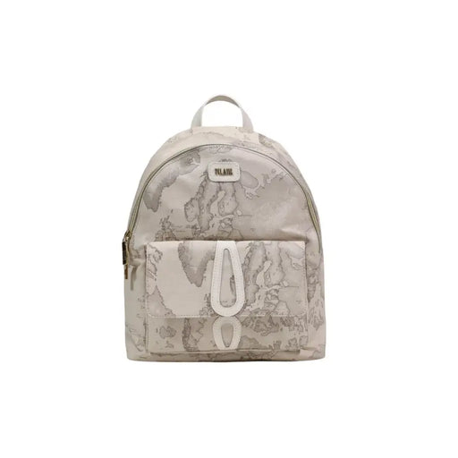 Alviero Martini Prima Classe beige marble print rucksack with pockets