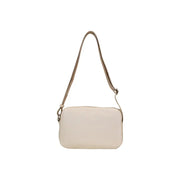 Cream-colored rectangular Alviero Martini Prima Classe shoulder bag with slender adjustable strap and metallic hardware