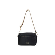 Alviero Martini Prima Classe black nylon crossbody bag with gold zipper