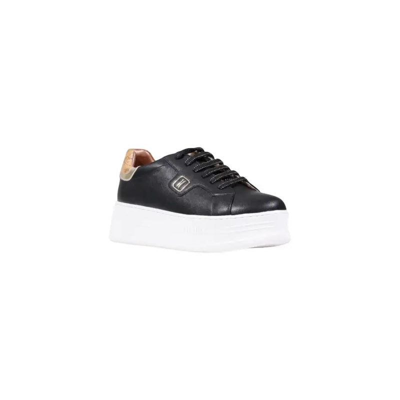 Alviero Martini Prima Classe black leather platform sneakers for women