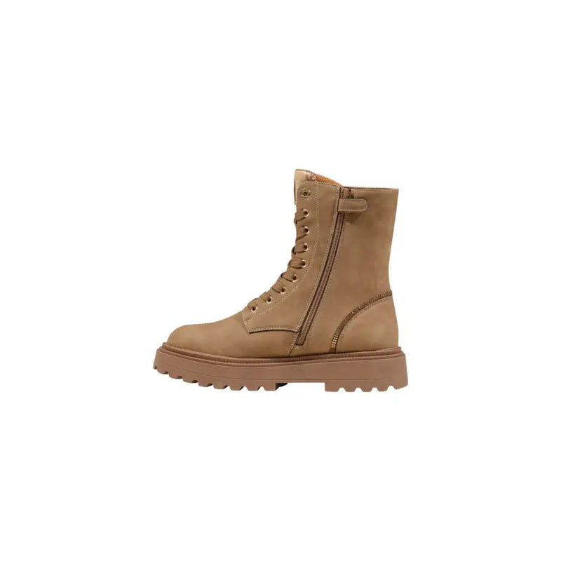 Alviero Martini Prima Classe tan suede womens ankle combat boots
