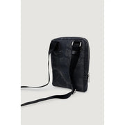 Alviero martini prima classe men shoulder bag black with subtle gray marble pattern and silver zippers w27cm