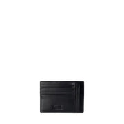 Black leather card holder with multiple slots from Alviero Martini Prima Classe Men Wallet collection