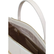 Alviero Martini Prima Classe white leather handbag with gold-tone zipper