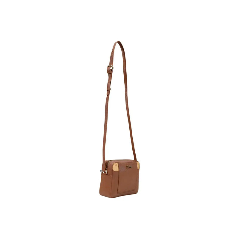 Alviero Martini women brown leather crossbody bag with gold-tone hardware accents 21 x 16 cm PVC material