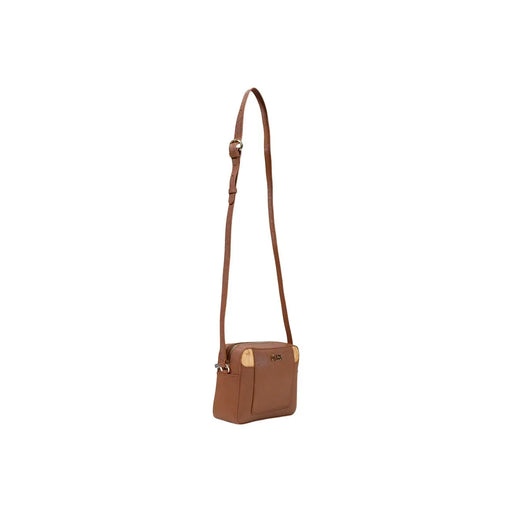 Alviero Martini women brown leather crossbody bag with gold-tone hardware accents 21 x 16 cm PVC material