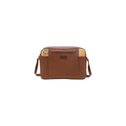 Alviero Martini women shoulder bag brown polyurethane crossbody with tan map-patterned accents and metallic logo plaque