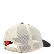 Off-white mesh trucker hat with black brim and adjustable strap from american needle men black cotton mesh cap smu679a