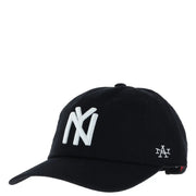 Black American Needle men cap made of 100 percent cotton with white embroidered ny logo and 47 brand emblem on the side