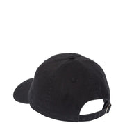 Black cotton baseball cap with curved brim and adjustable strap from american needle men cap collection