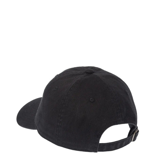 Schwarze Baseballkappe aus Baumwolle mit gebogenem Schirm und verstellbarem Riemen aus der American Needle Herrenkappenkollektion.
