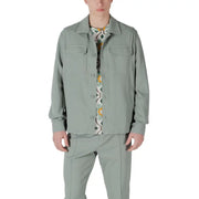 Men’s light green button-up collared jacket with two chest pockets from Antony Morato