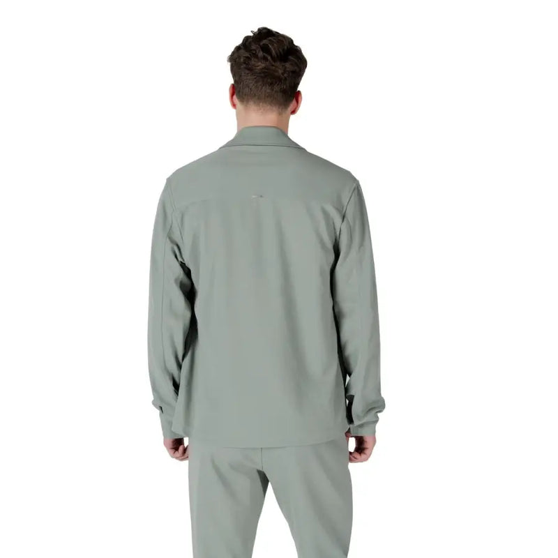 Men’s sage green long-sleeved shirt and matching pants from Antony Morato Classic Green Blazer
