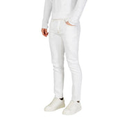Antony Morato jeans for men in white slim-fit denim with subtle stitching, front view