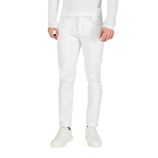 Antony Morato Weiße Slim-Fit-Jeans für Herren aus Denim mit dezenten Ziernähten, Vorderansicht