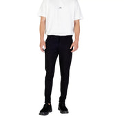 Antony Morato men black slim-fit stretch viscose trousers with sleek modern design and subtle stitching details