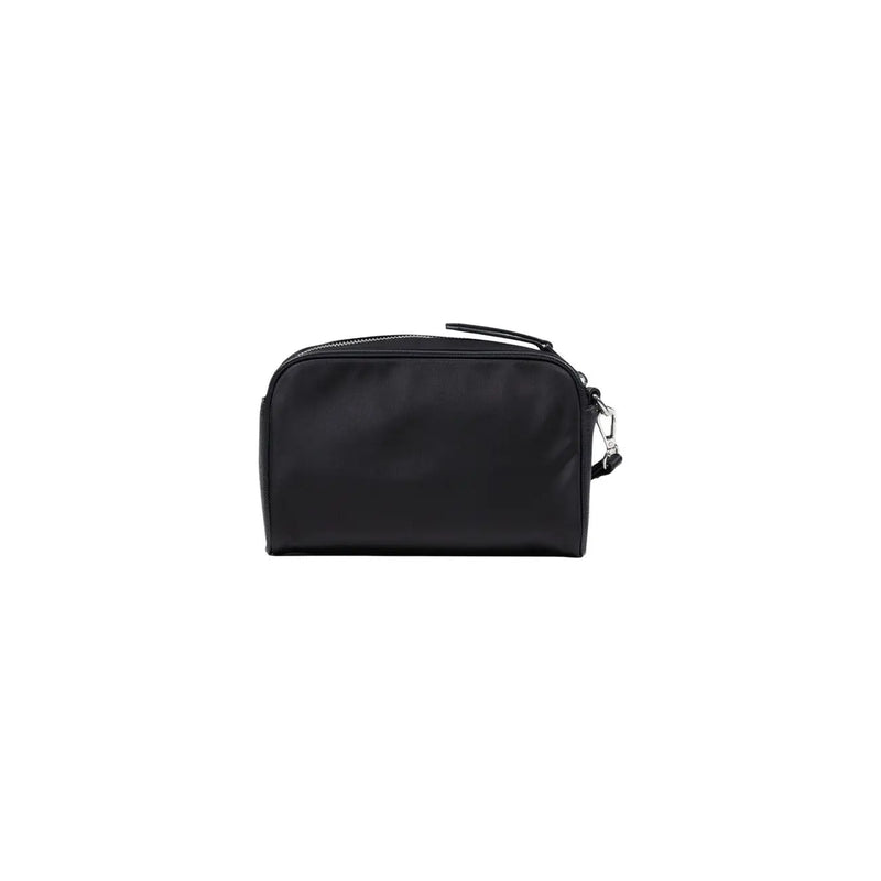 Antony Morato men black nylon zip crossbody bag with detachable strap and zipper closure 22x13x7 centimeters