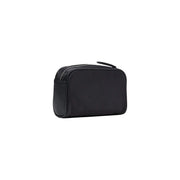 Antony Morato men black rectangular toiletry bag with zipper closure and textured side panel 22x13x7 cm