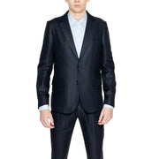 Antony Morato men blazer in black with tailored sleek modern cut and subtle sheen for formal wear