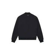 Antony Morato men blazer in black bomber style with ribbed cuffs and hem and subtle brand tag at neckline