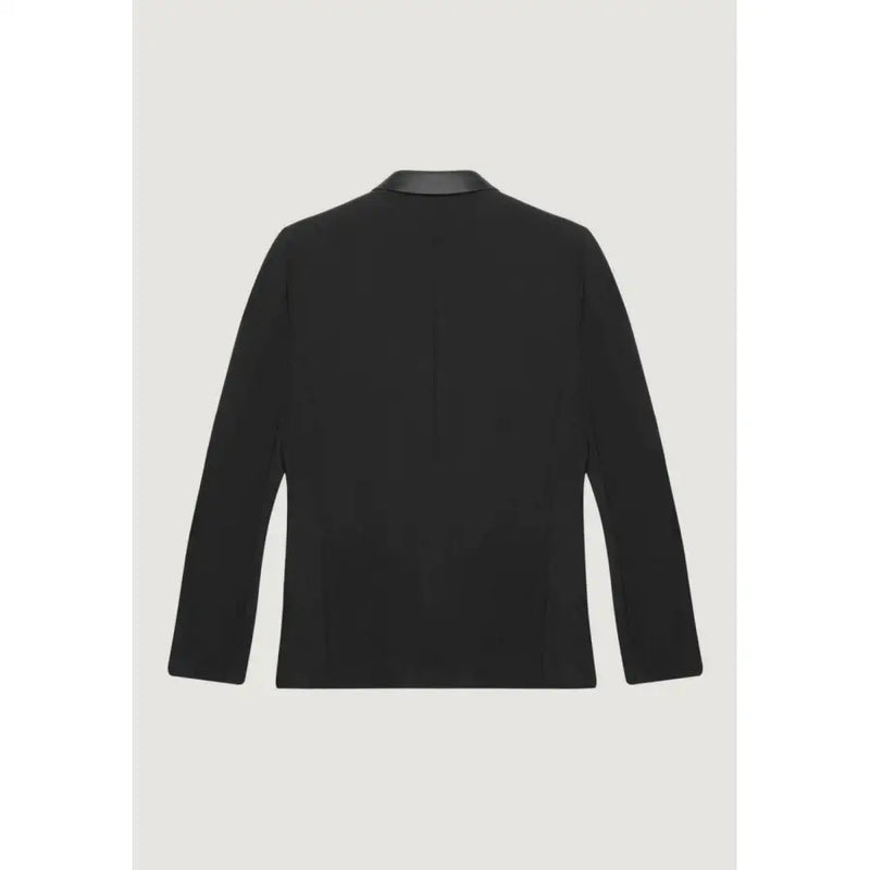 Antony Morato men blazer in black with sleek minimalist design and subtle contrast stitching for formal wear
