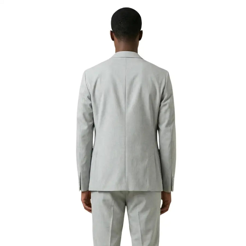 Antony morato men blazer light gray tailored suit jacket with subtle texture and clean structured lines
