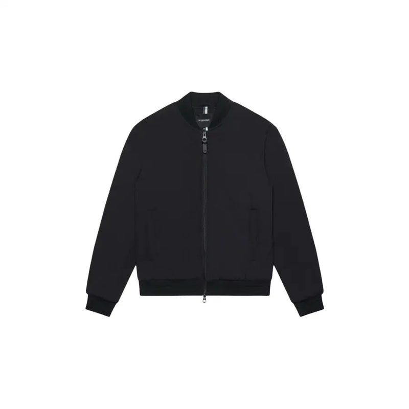 Antony Morato men blazer in black bomber style with full-length zipper and ribbed cuffs for casual wear
