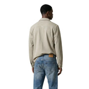 Antony Morato men blazer in beige utility style with subtle texture and small leather patch at the waistband