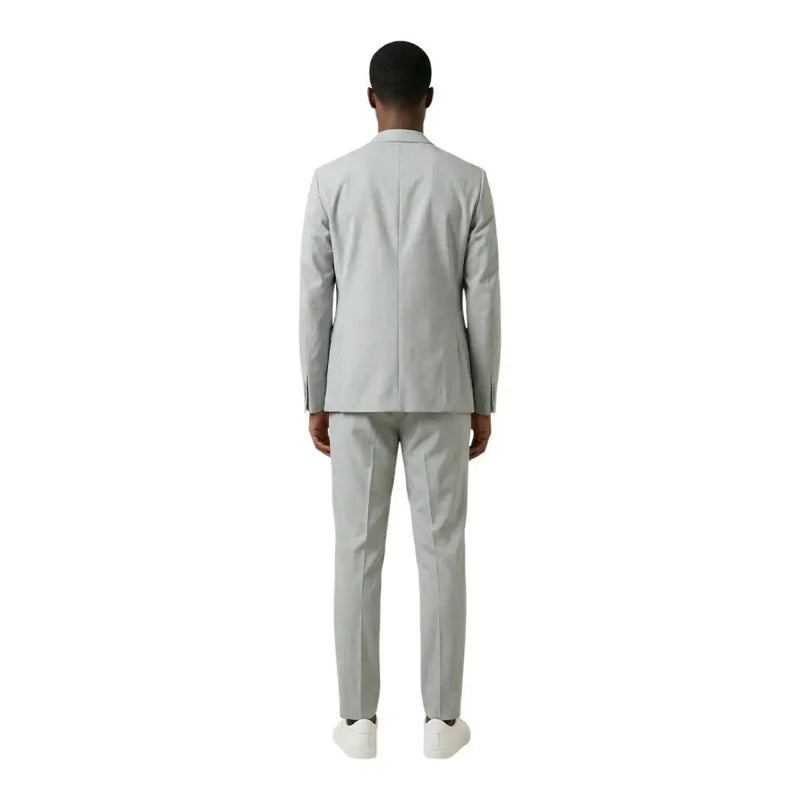 Antony Morato men blazer in light gray tailored suit with structured fit and subtle texture for formal wear