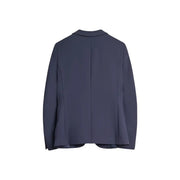 Antony Morato men blue slim fit polyamide blazer jacket with a tailored navy blue design and subtle seam detailing