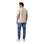 Beige short-sleeved cotton t-shirt with round neckline for men by Antony Morato