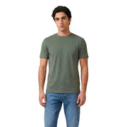 Antony Morato men t-shirt olive green cotton crew neck short sleeve casual wear front view